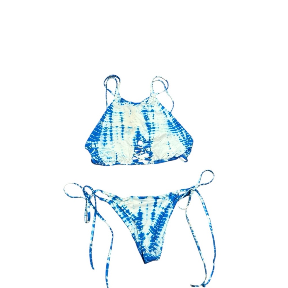 NEW FRANKIE’S BIKINIS Marley Blue Crush Tie Dye Bikini Swim Set - Picture 2 of 9